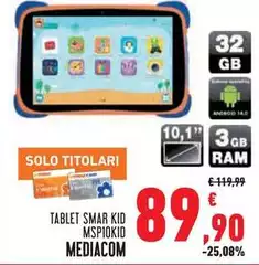 Mediacom - Tablet Smart Kid MSP10KID