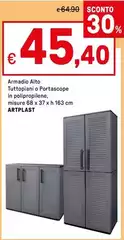 Art plast - Armadio Alto Tuttopiani O Portascope In Pollo Art plast - Armadio Alto Tuttopiani O Portascope In Pollo
