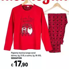 Lovely - Pigiama Manica Lunga Coral Donna O Uomo