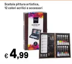 Scatola Pittura Artistica, 12 Colori Acrilici E Accessori Scatola Pittura Artistica, 12 Colori Acrilici E Accessori