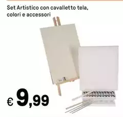 Set Artistico Con Cavalletto Tela
