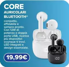Pronto - Core Auricolari Bluetooth Pronto - Core Auricolari Bluetooth