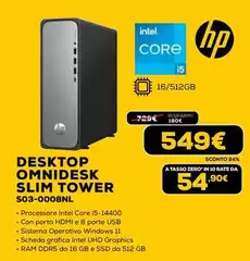 HP - Desktop Omnidesk Slim Tower S03-0008NL HP - Desktop Omnidesk Slim Tower S03-0008NL