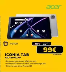 Acer - Iconia Tab A10-21-A0AU
