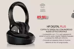 HP - Cuffia Tv Senza Fili Con Ingreso Audio Otiico Digitale HP - Cuffia Tv Senza Fili Con Ingreso Audio Otiico Digitale