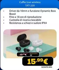 Boost - Cuffie True Wireless TAT1209 Boost - Cuffie True Wireless TAT1209