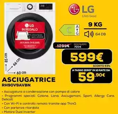 LG - Asciugatrice Rh90v8avbn LG - Asciugatrice Rh90v8avbn