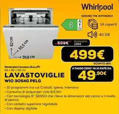 Whirlpool - Lavastoviglie Wio 30540