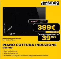 Smeg - Piano Cottura Induzione Sib2741d