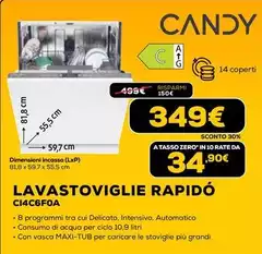Candy - Lavastoviglie Rapido CI4C6F0A