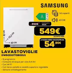 Samsung - Lavastoviglie DW60DG770B00U 1