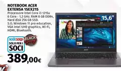 Acer - Notebook Extensa 15EX215