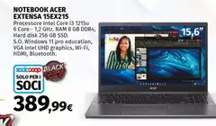Acer - Notebook Extensa 15EX215