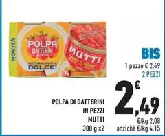 Mutti - Polpa Di Datterini In Pezzi