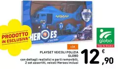 Globo - Playset Veicoli Polizia
