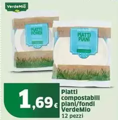 Verde mio - Platti Compostabili Plani/fondl