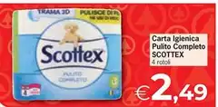 Scottex - Carta Igienica Pulito Completo Scottex - Carta Igienica Pulito Completo