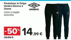 Umbro - Pantalone In Felpa Donna O Uomo Umbro - Pantalone In Felpa Donna O Uomo