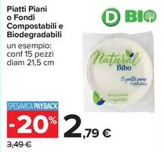 Bio - Piatti Piani O Fondi Compostabili E degradabili