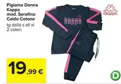 Kappa - Pigiama Donna  Mod. Serafino Caldo Cotone
