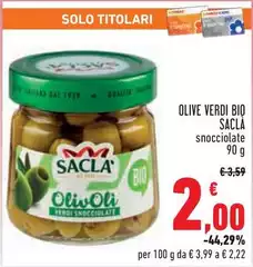 Saclà - Olive Verdi Bio