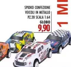 Globo - Spidk Confezione Veicoli In Metallo Pz.20 Scala 1:64
