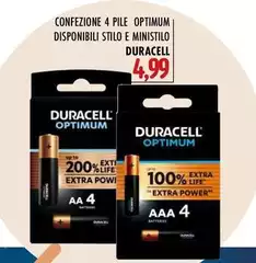 Duracell - Confezione 4 Pile Optimum Disponibili Stilo E Ministilo Duracell - Confezione 4 Pile Optimum Disponibili Stilo E Ministilo