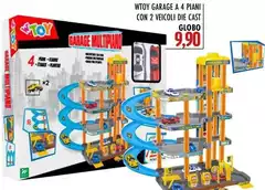 Globo - Wtoy Garage A 4 Piani Con 2 Veicoli Die Cast
