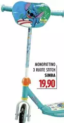 Simba - Monopattino, 3 Ruote Stitch