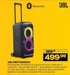 Jbl - Party Speaker Bluetooth Con Giochi Di Luce E Ruote Per Il Trasporto