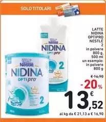 Nestlè - Latte Nidina Optipro