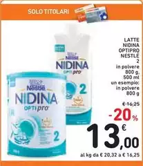 Nestlè - Latte Nidina Optipro
