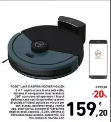 Hoover - Robot Lava E Aspira Hg430h Hoover - Robot Lava E Aspira Hg430h