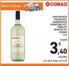 Solo - Vino Bianco Frizzante, Sangiovese Rubicone IGT, Merlot Veneto IGT