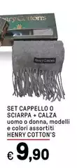 Henry Cotton's - Set Cappello O Sciarppa + Calza Henry Cotton's - Set Cappello O Sciarppa + Calza