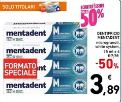 Mentadent - Dentifricio Microgranuli