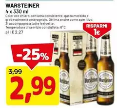 Warsteiner - 4 X 330 Ml Warsteiner - 4 X 330 Ml