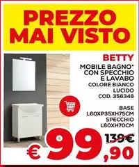 Mobile Bagno Con Specchio E Lavabo Colore Bianco Lucido Mobile Bagno Con Specchio E Lavabo Colore Bianco Lucido