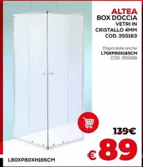 Altea - Box Doccia Vetrin In Cristallo 4mm Cod. 355163