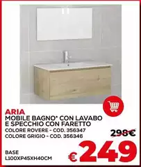 Mobile Bagno Con Lavabo E Specchio Con Faretto Mobile Bagno Con Lavabo E Specchio Con Faretto