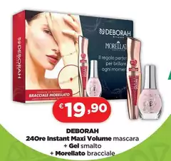 Deborah - 240re Instant Maxi Volume Mascara + Gel Smalto + Morellato Bracciale