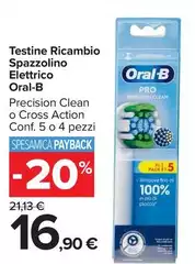Oral b - Testine Ricambio Spazzolino Elettrico