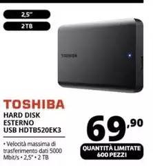 Toshiba - Hard Disk Esterno Usb HDTB520EK3 