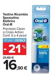 Oral b - Testine Ricambio Spazzolino Elettrico