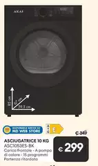 Akai - Asciugatrice 10 Kg ASC1053ES-BK Akai - Asciugatrice 10 Kg ASC1053ES-BK