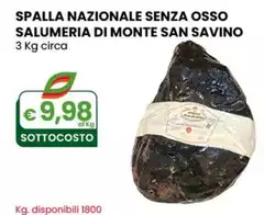 Salumeria Di Monte San Savino - Spalla Nazionale Senza Osso 3 Kg Circa