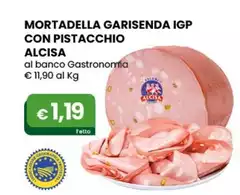 Alcisa - Mortadella Garisenda IGP Con Pistacchio