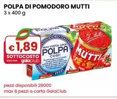 Mutti - Polpa Di Pomodoro 3 X 400 G
