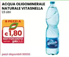Vitasnella - Acqua Oligominerale Naturale 1,5 Litri Vitasnella - Acqua Oligominerale Naturale 1,5 Litri