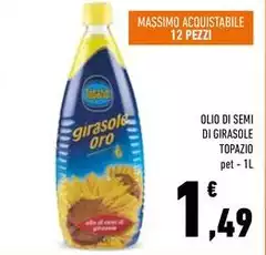 Topazio - Olio Di Semi Di Girasole